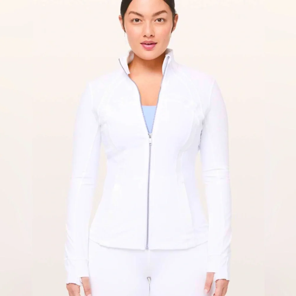 🍒LULULEMON LTD Edit DEFINE Jacket 12 VELVET FLOCKED White/Cream MESH ~ LUXTREME - Picture 6 of 11